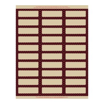 Great Papers! Buffalo Plaid Reindeer 30-Up Address Labels, 8.5" x 11" Sheet/1" x 2.625" Label, 5 Sheets/150 Labels (2019123)