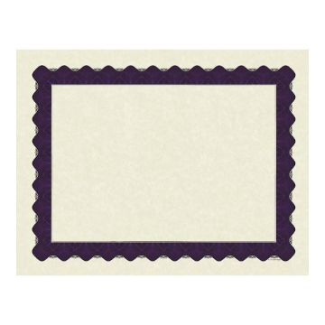 Great Papers! Metallic Purple Border Certificate, 8.5"x11", 100 Count (961021)
