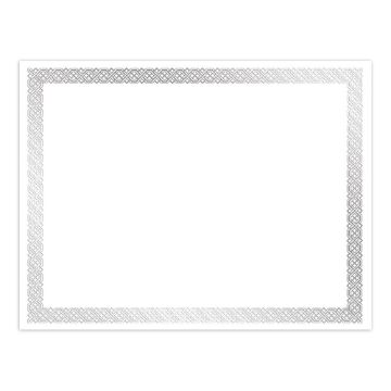 Great Papers! Braided Silver Foil Certificate, for Awards, Achievements, Graduations and Accomplishments, 8.5”x11” Printer Friendly, 15 Sheet Pack (963027)