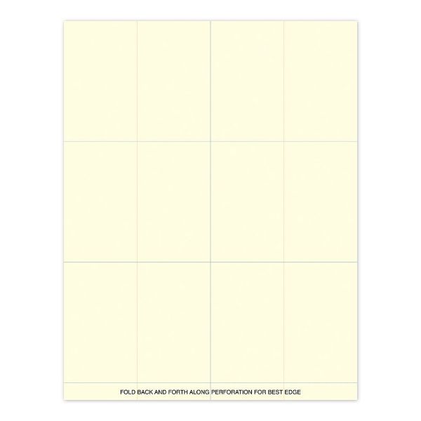 Great Papers!  Pearl Border Ivory Place Cards, 10 sheets/60 cards, 3.5" x 2.125" (folded)