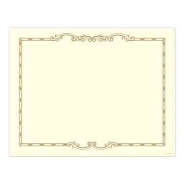 Great Papers! Linked Cast Iron Gold Foil Certificate, 8.5" x 11", 12 Count (2012198)