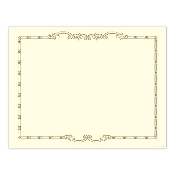 Great Papers! Linked Cast Iron Gold Foil Certificate, 8.5" x 11", 12 Count (2012198)