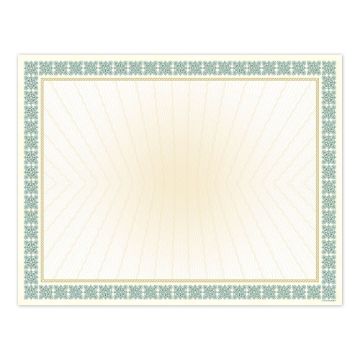 Great Papers! Westminster Green Metallic and Gold Foil Certificates, 8.5"x 11", 15 Count (963022)