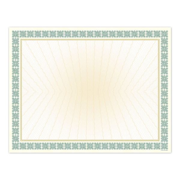 Great Papers! Westminster Green Metallic and Gold Foil Certificates, 8.5"x 11", 15 Count (963022)