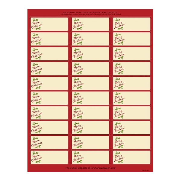 Great Papers! Gift Package Gift Package 30-Up Address Label 5 sheets/150 labels, 1" x 2.625" (2014072)