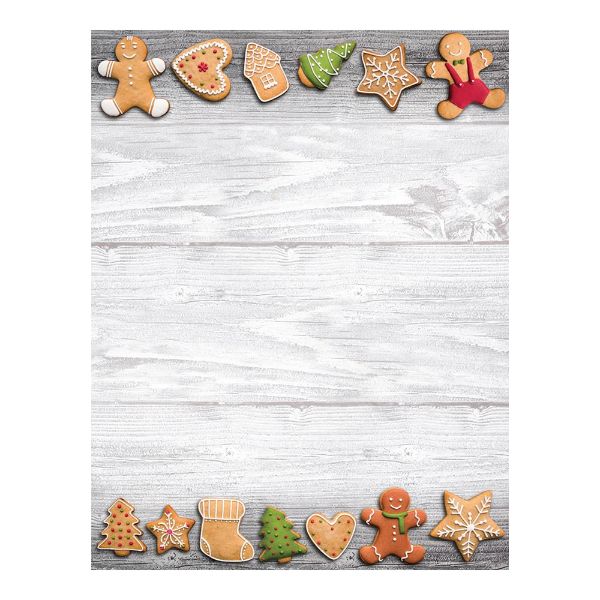 Great Papers! Holiday Cookies Holiday Stationery Letterhead, 8.5" x 11", 50 count (2021110)