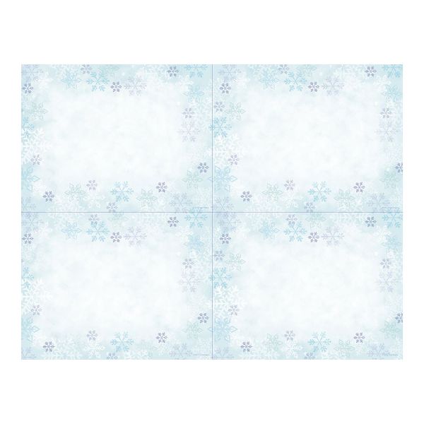Great Papers! Blue Flakes 4-Up Postcard, 10 sheets/40 postcards, 5.5" x 4.125" (2011615)