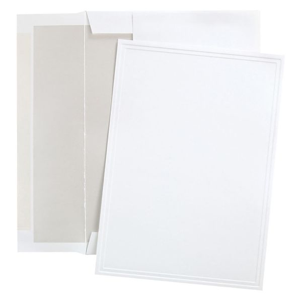 Great Papers! White Flat Card Invitations with Pearl Lined Envelopes, 5.5"x7.75", 25 Count (1923648)