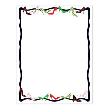 Great Papers! Dancing Heels Holiday Letterhead, 8.5" x 11", 80 sheets (2018021)