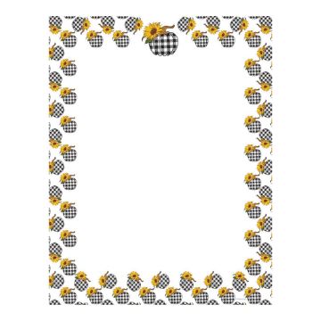 Great Papers! Sunny Plaid Pumpkin Letterhead, for Invitations, Announcements and Personal Messages, Printer Friendly 8.5" x 11", 50 Pack (2023033)