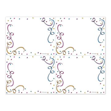 Great Papers!  Party Elements 4-up Postcards, 10 sheets/40 postcards, 5.5" x 4.25"