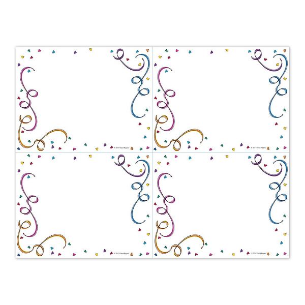 Great Papers!  Party Elements 4-up Postcards, 10 sheets/40 postcards, 5.5" x 4.25"