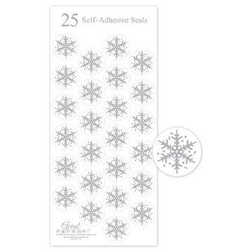Great Papers! 1" Snowflake Seals, Silver (903396)