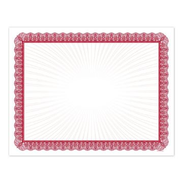 Great Papers! Red Value Certificate with Blue Border, for Awards, Achievements, and Recognition, 8.5”x11” Printer Friendly, 100 Sheet Count (961034)