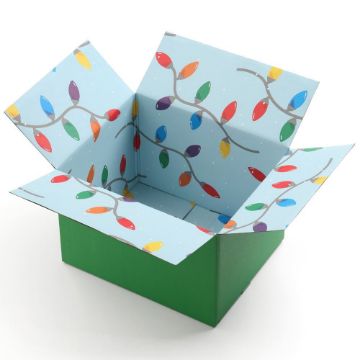 Great Papers! GiftIn Corrugated Shipping Box, Holiday Lights, for Gifts, Birthdays, Holidays, and Care Packages, 2 Pack (2023059)