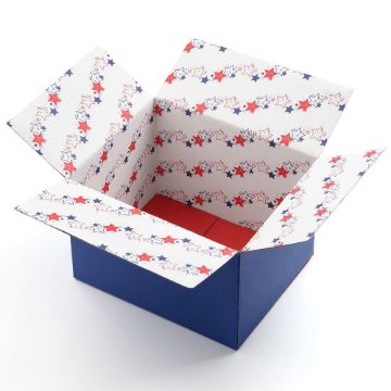 Great Papers! GiftIn Corrugated Shipping Box, Patriotic, for Gifts, Birthdays, Holidays, and Care Packages, 2 Pack (2023058)