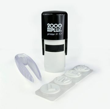 2000 Plus® 4-In-1 Event Stamp Kit with Interchangeable Messages for Events, Festivals, Concerts, Bars and Venues, Black Ink (035813)