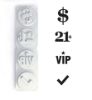 2000 Plus® 4-In-1 Event Stamp Kit with Interchangeable Messages for Events, Festivals, Concerts, Bars and Venues, Black Ink (035813)