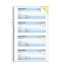 COSCO Business Forms  2-Part Carbonless, Money/Rent Receipt,Consecutively Numbered, 7.25" x 11", Spiral Bound, 200 sets (074050)