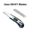COSCO Heavy Duty Auto-Load Snap Utility Knife with Push-Button Blade Change, Durable Construction (091514)