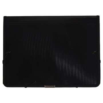 Epoly Poly File Pouches with Pocket, Black, 5 Pack (076103PK5)