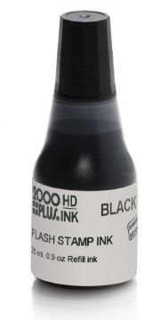2000 Plus HD Flash Stamp Ink Refill, Black, 0.9 oz Premium Refill Ink (033957)