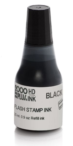 2000 Plus HD Flash Stamp Ink Refill, Black, 0.9 oz Premium Refill Ink (033957)