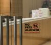 Cosco No Pets Allowed Decal Sign Except Service Animals 4" x 6" White Adhesive Sticker for Business Doors and Windows Indoor Outdoor Use 1 Count (098634)