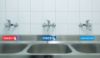 Cosco Wash, Rinse, Sanitize, Hand Wash Only Sink Decal Set with Symbols 2.75" x 9" Food Service Sink Labels 4 Pack for Commercial Kitchen Use (098560)