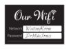 Cosco WiFi Password Sign 6" x 4" Black with White Imprint Display Sign for Office Restaurant Cafe or Reception Area 1 Count (098646)