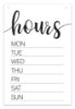 Cosco Dry Erase Business Hours Sign Spa Style 8" x 12" White with Black Imprint Reusable Store Hours Board 1 Count (098644)