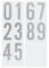 Cosco Reflective Adhesive Numbers 3" and 4" Block Font Indoor Outdoor Use Full Adhesive Back for Mailbox Address Door or Sign Display (098566)