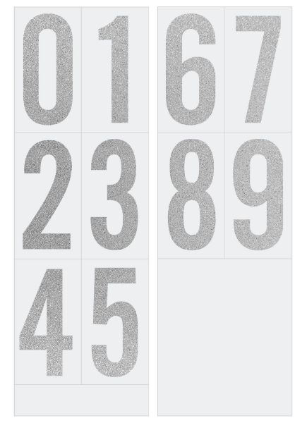 Cosco Reflective Adhesive Numbers 3" and 4" Block Font Indoor Outdoor Use Full Adhesive Back for Mailbox Address Door or Sign Display (098566)