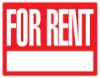 Cosco For Rent Yard Sign Kit 19" x 15" Red and White Corrugated 2 Sided Sign with Stake Outdoor Real Estate Sign 1 Count