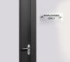 Cosco Employees Only Sign Clear Acrylic with Decorative Hardware 3" x 9" Professional Door Sign 1 Count (098530)