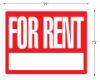 Cosco For Sale Yard Sign Kit 19" x 15" Red and White Corrugated 2 Sided Sign with Stake Outdoor Lawn Sign 1 Count (098534)