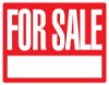 Cosco For Sale Yard Sign Kit 19" x 15" Red and White Corrugated 2 Sided Sign with Stake Outdoor Lawn Sign 1 Count (098534)
