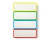 Cosco Magnetic Dry Erase Labels 3.2" x 1.2" Assorted Red Yellow Blue Green Border Reusable Magnetic Signs 24 Count (098562)