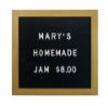 Cosco Message Board with Wood Frame 10" x 10" Changeable Letter Board Includes 304 Letters for Home Office or Business Display (098522)
