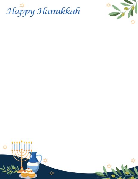 Great Papers! Happy Hanukkah Letterhead, 8.5" x 11", Printer Friendly Decorative Holiday Stationery for Greetings, Invitations, Bulletins & Announcements, 80 Sheets (2026026)