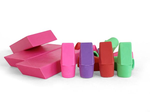 Cosco Eraser Variety Pack, Large Erasers and Pencil Top Erasers, Latex-Free, Smudge-Free for School, Office & Home, 15 Pack (098608)